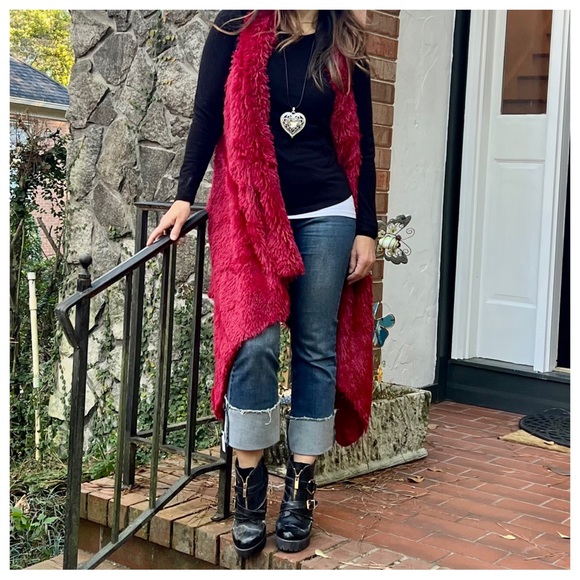 #27 Absolutely Gorgeous Faux Fur Open Draped Jacket/Vest - Picture 2 of 7